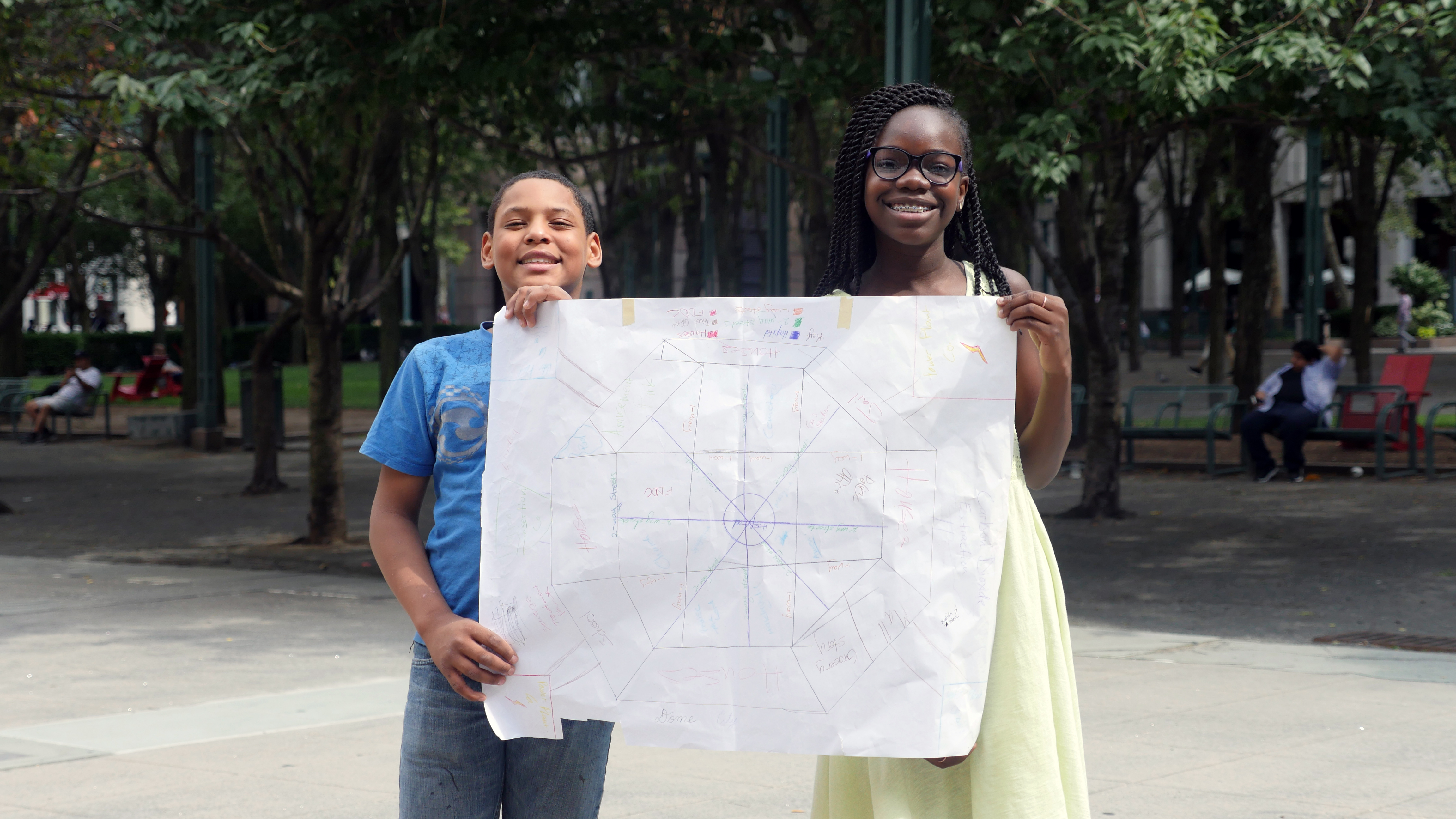 “Science of Smart Cities helps us learn things that we never knew before, also how to help our environment.” - Hassan (left) “Science of Smart Cities helps us to be more aware of our surroundings, and be more conservative of our trees and the oxygen that they give us and the electricity that we use from them.” - Kalifa (left)