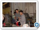 Nathan and Dong-Young in the machine shop