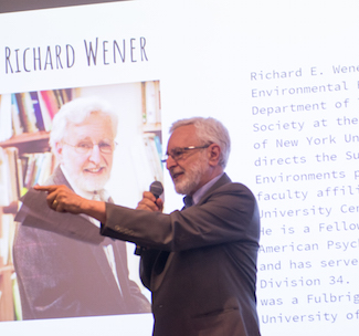 Professor Rich Wener helped organize and host the event 
