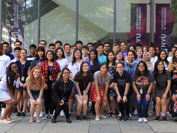 group photo of the ARISE 2018 class outside of 6 Metrotech 