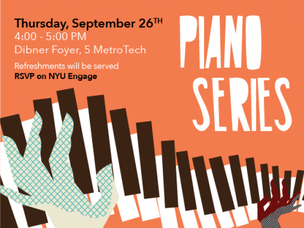 Event flyer for September 2019 Piano Series