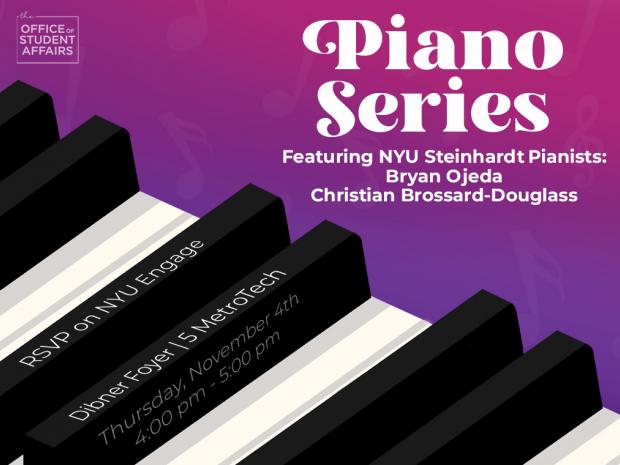 Graphic for Piano Series on November 4th 2021
