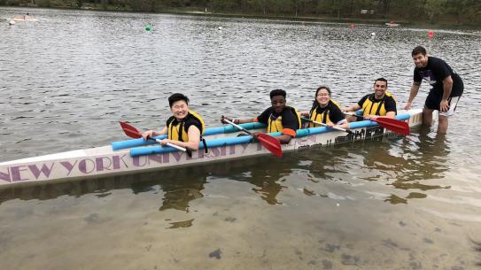 CUE Bridge Students Canoe