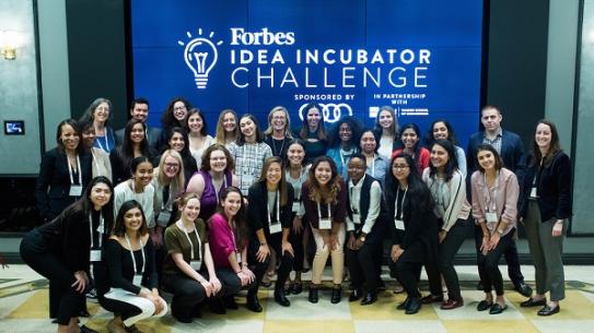 students at forbes incubator challenge