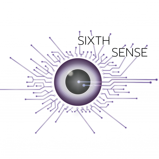 Logo of Sixth Sense eyeball represented with circuits
