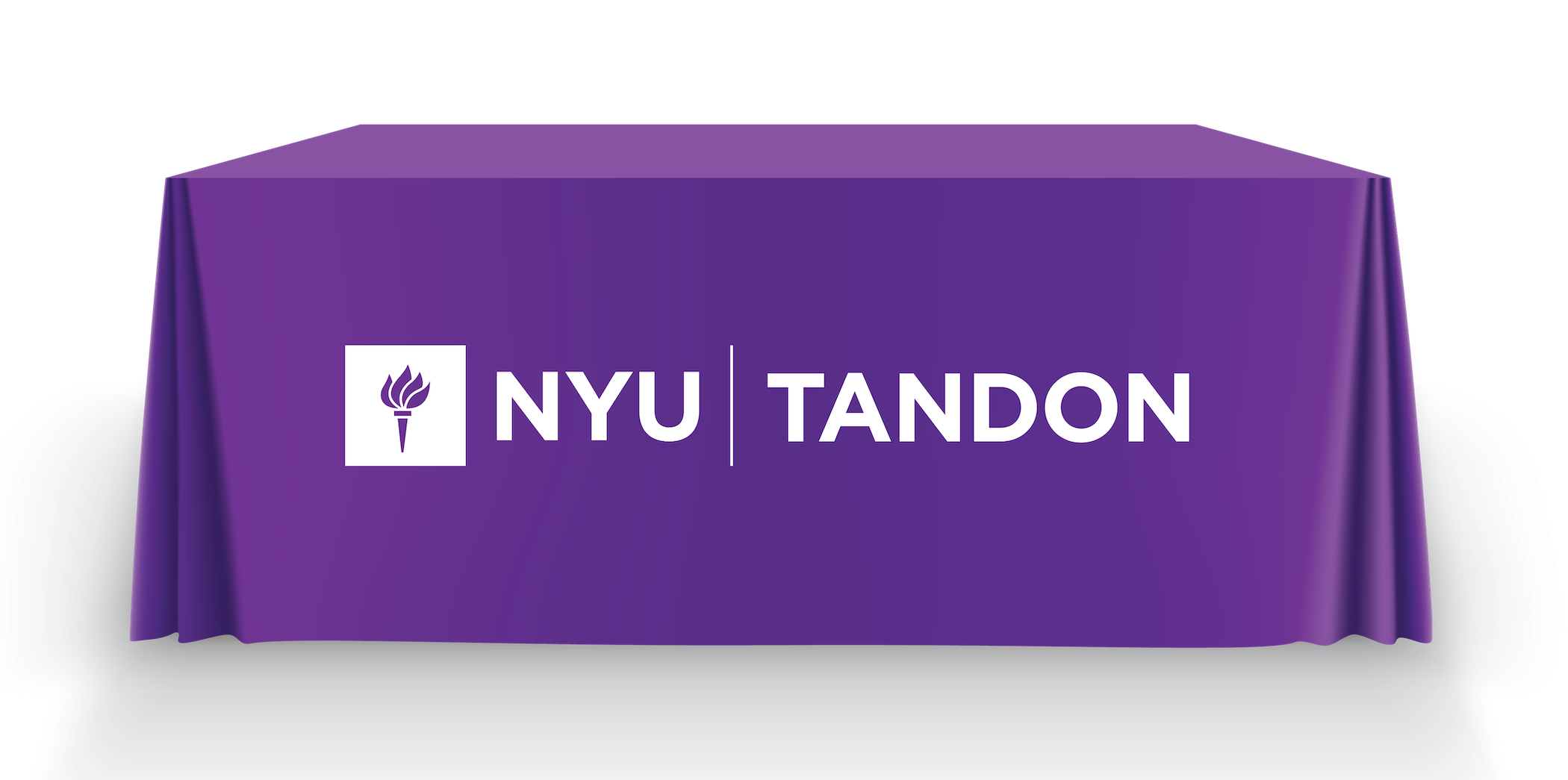 tablecloth with logo centered