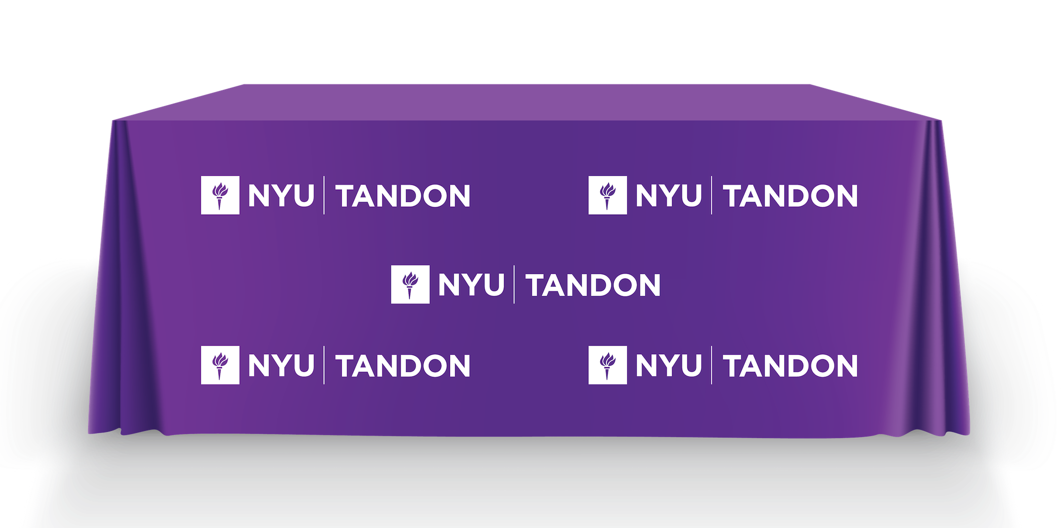 tablecloth with multiple logos