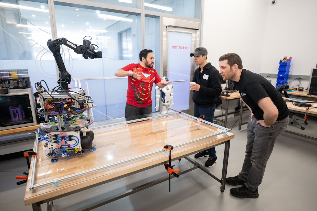 demonstration of a robot on a table
