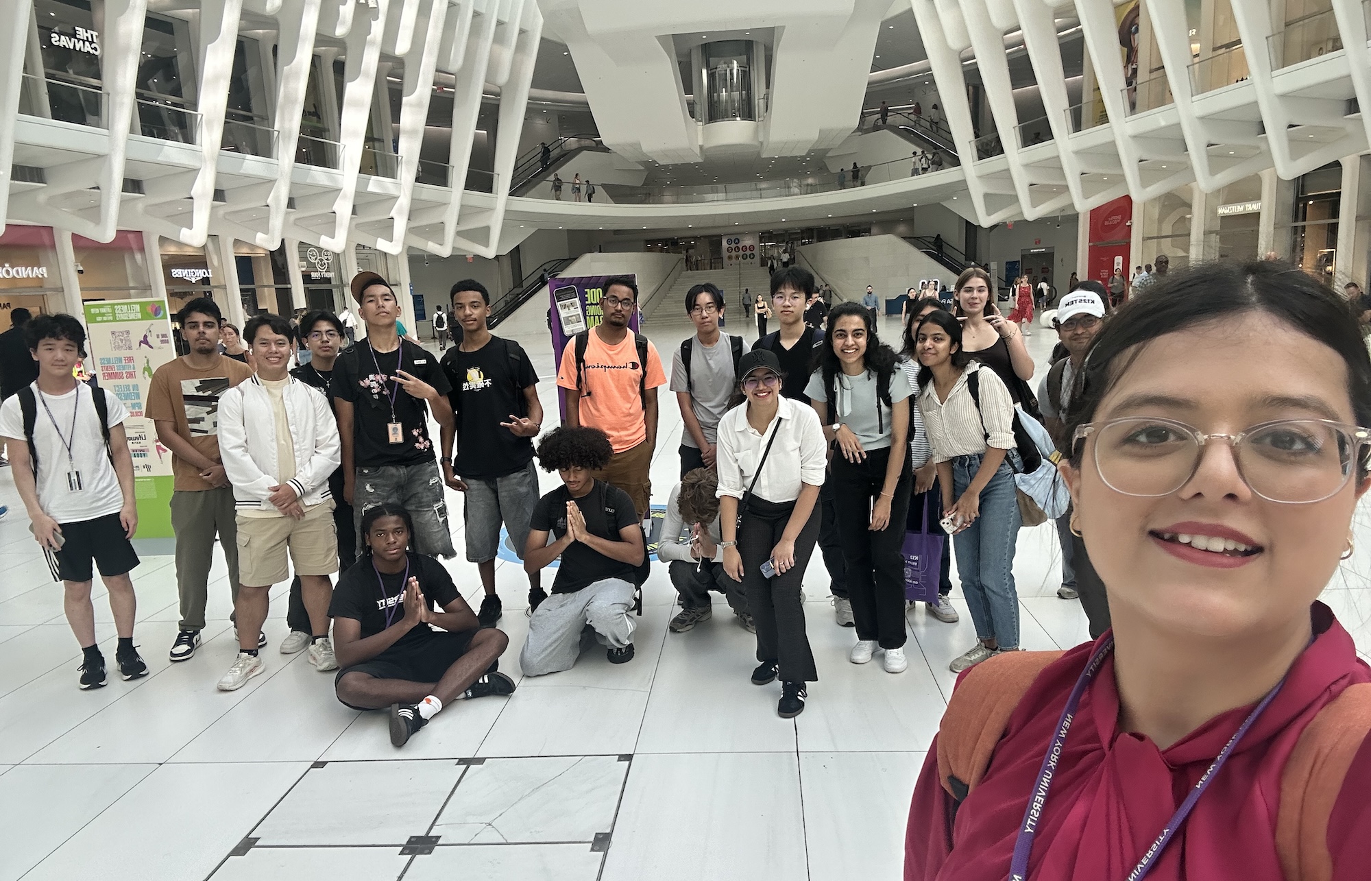 group of students in the Oculus