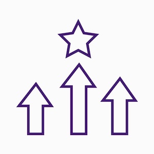 arrows pointing to a star