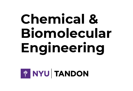 Chemical & Biomolecular Engineering lockup with Purple NYU logo