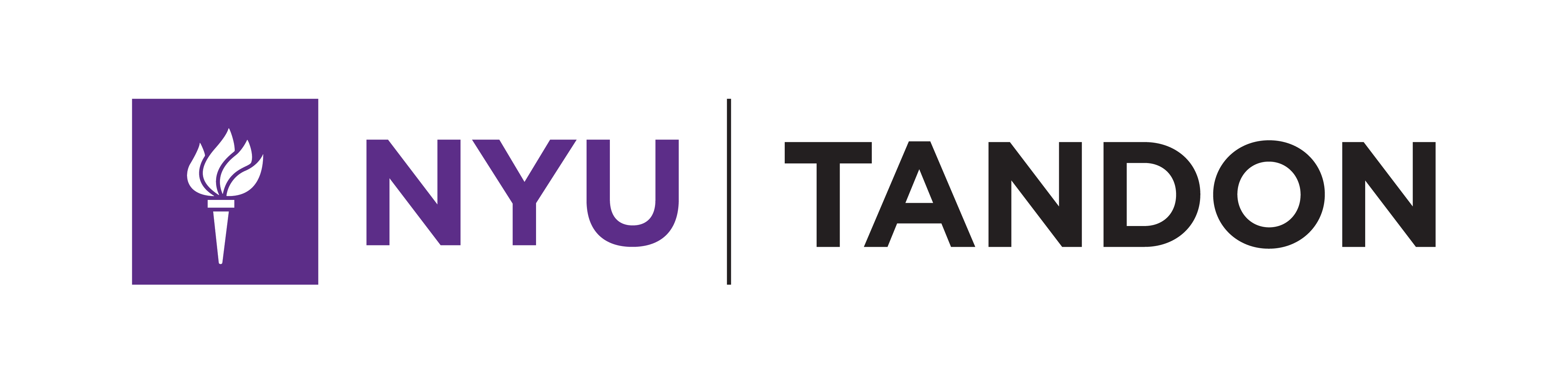 Purple NYU, Black Tandon logo
