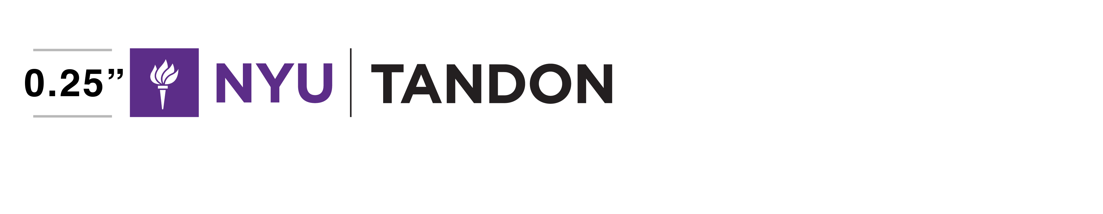 0.25 inch NYU Tandon Logo for print