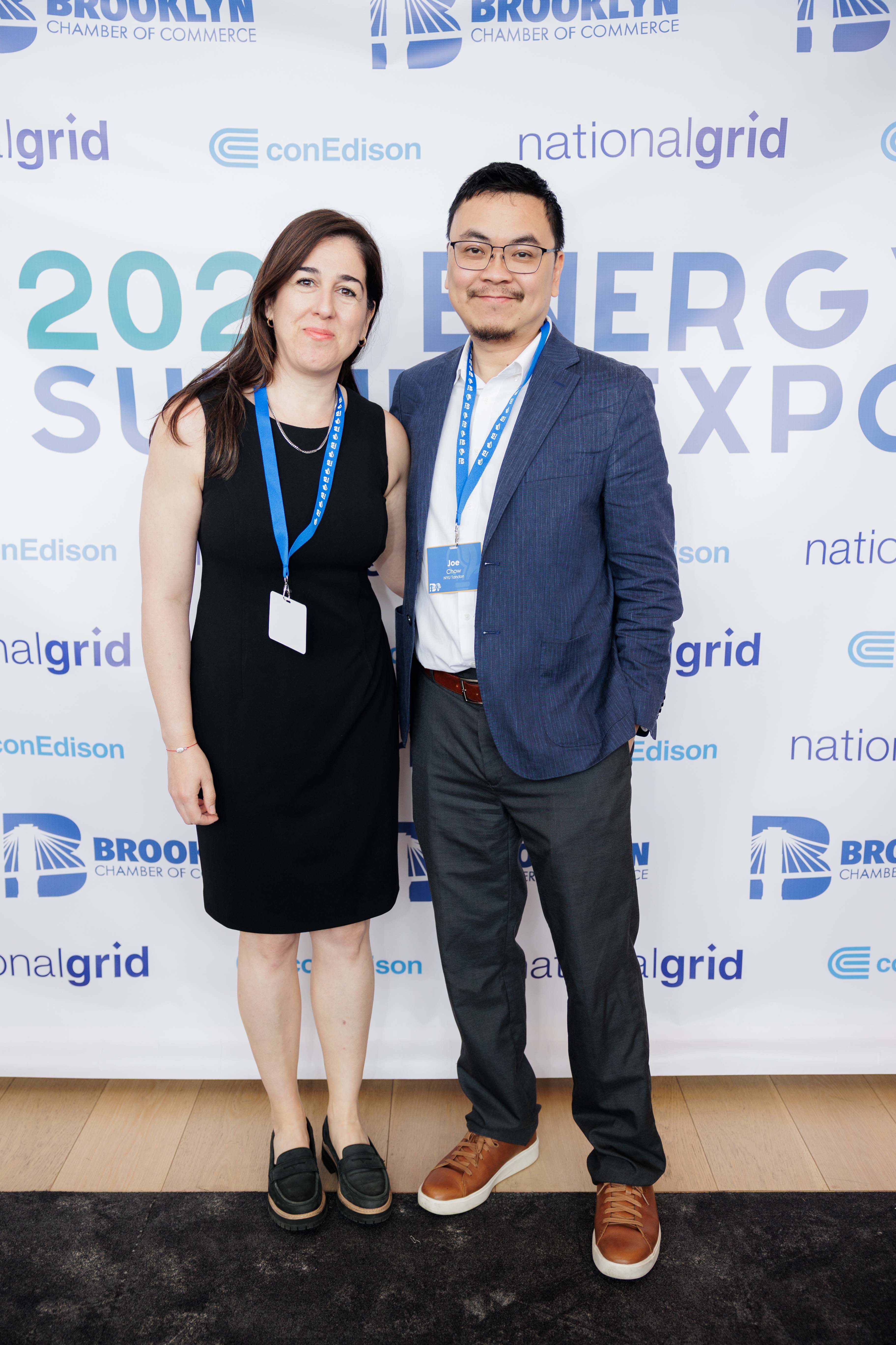 Semiha Ergan (left) and Joseph Chow (right) posing