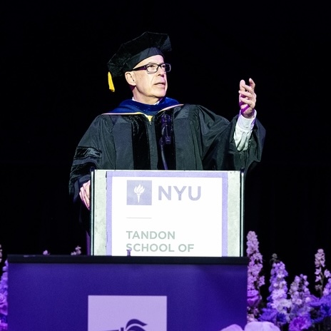 Dean Juan De Pablo at the podium