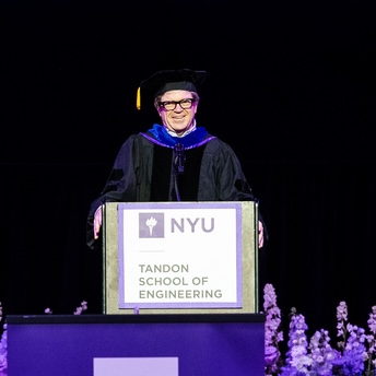 Yann LeCun at the podium