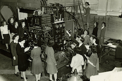 Women attending the School of Aeronautics at NYU in 1943