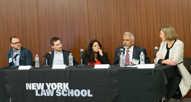 Dean Sreenivasan (second from right) participating in the social responsibility panel at the CSR Awards in Tech, Energy, and Utilities