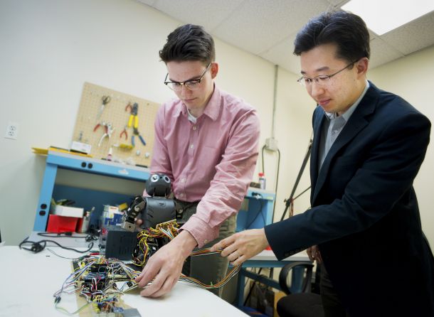Henry Clever with Assistant Professor Joo H. Kim