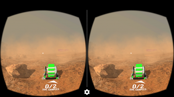A screenshot from Tandon Vision, a VR app created by a senoir in the Integrated Digital Media program