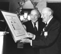 Weber (right) receiving IEEE award