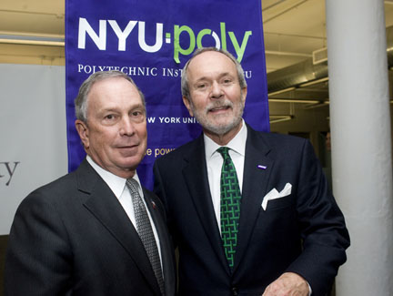 Mayor Bloomberg and NYU-Poly President Hultin