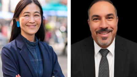 Headshots of Ya-Ting Liu and Guy Sirakis