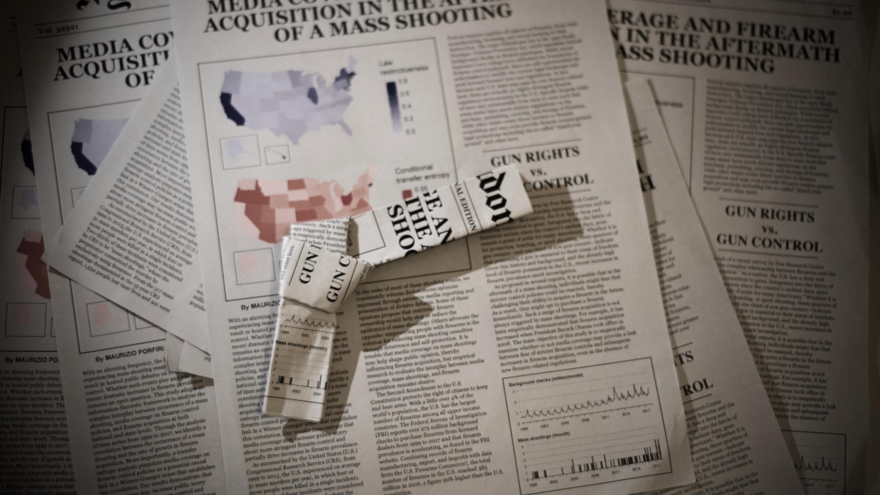 gun made out of newspaper