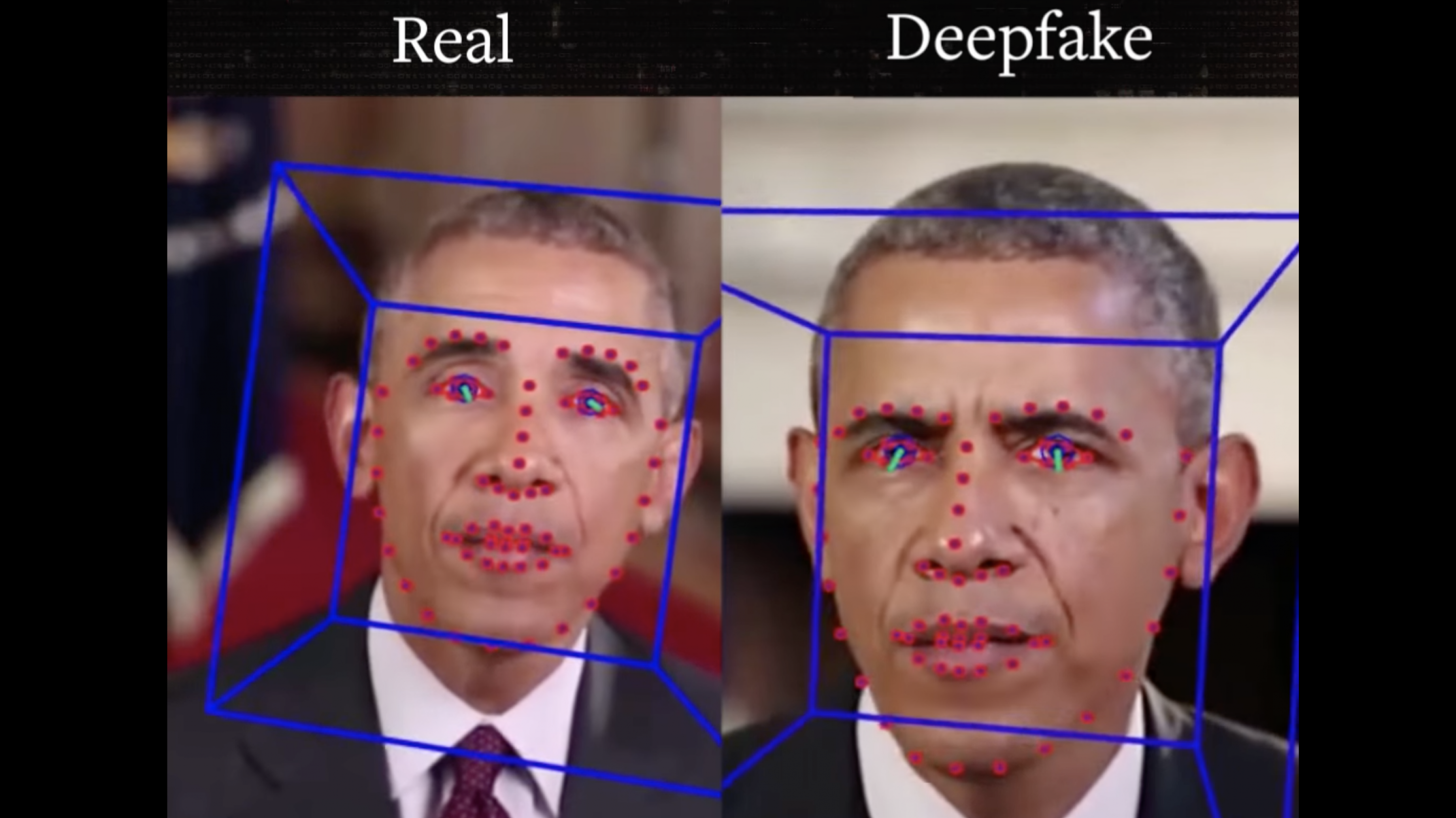side by side image of real and fake Obama headshot