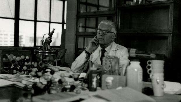 Herman Mark in his lab