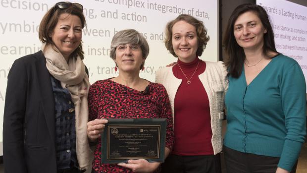 Anna Choromanska poses with colleagues at one of last year's seminars.
