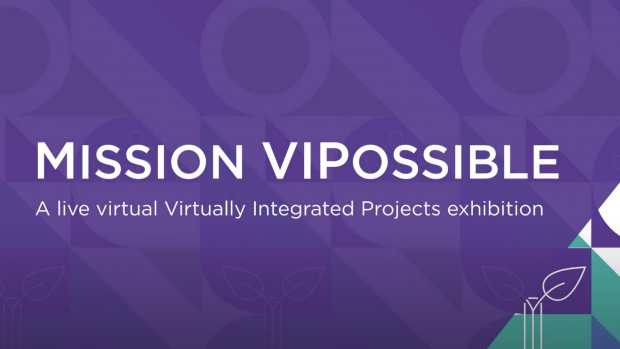 Text reading "Mission VIPossible: A live virtual event"