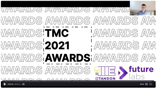 screenshot of the Tandon Made Challenge Awards presentation