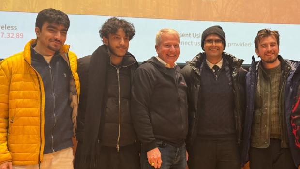 group of students at hackathon