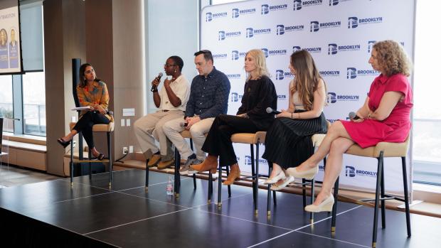UFL's Steph Jones (second from left) speaking on the "Startups Accelerating the Energy Transition