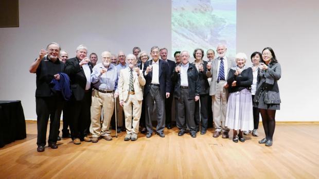 People with Professor Emeritus Herbert Morawetz on his birthday