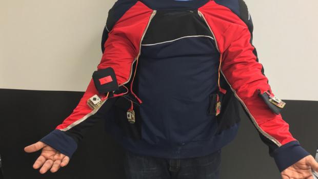 Jacket with sensors