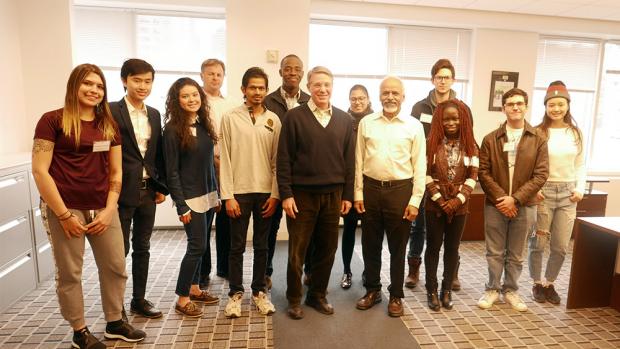 Charles Blanksteen, Dean Sreenivasan and Students