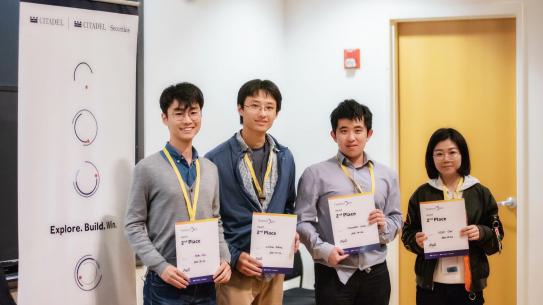 FRE student team pose with award certificates