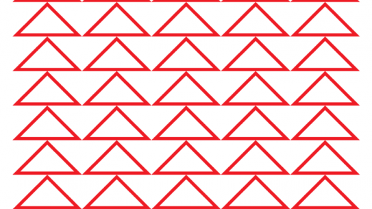 logo of the bern dibner library which is a series of red triangles lined to form a square