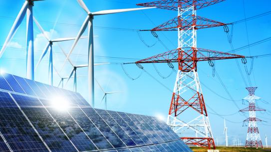solar panels, wind turbines and electric transformers