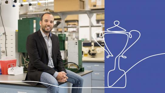 Professor Modestino in Lab