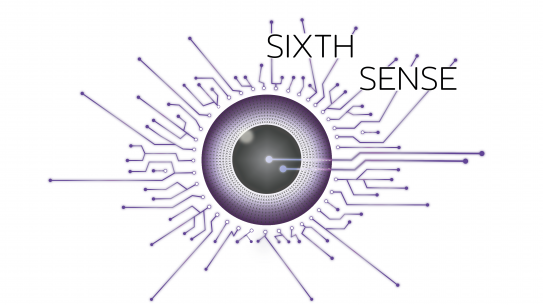 Logo of Sixth Sense eyeball represented with circuits