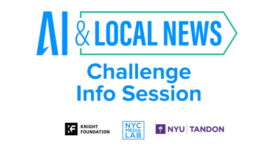 Event Name with logos for NYU Tandon, Media Lab and Knight Foundation underneath