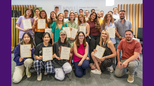 Attendees of the 2024 CUSP Summer School holding their certificates