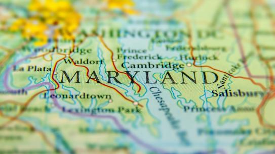 MAp of Maryland