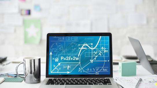 decorative image: laptop that shows a mathematical equation (photo courtesy of Pixabay.com)