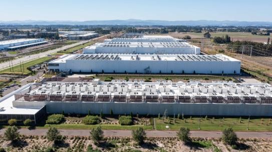 Birds eye view of a data center