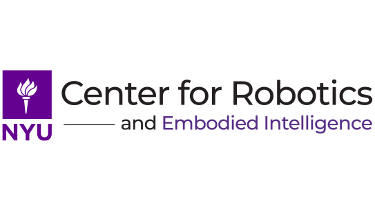 NYU logo followed by "Center for Robotics - and Embodied Intelligence"