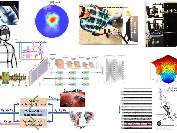 images and diagrams that show robotic interactions with the human body